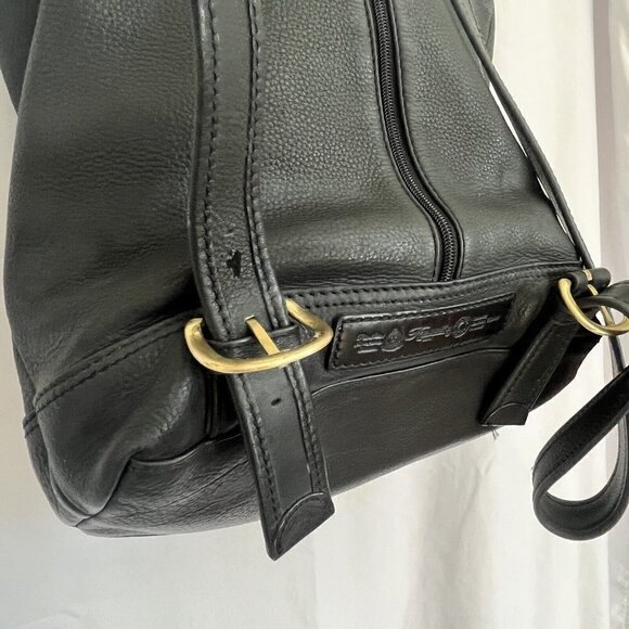 Fossil Classic Rucksack Backpack Black Leather Satchel Messenger Bag Purse Key - Picture 13 of 16